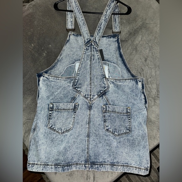 Denim Mini Skirt Overalls - Picture 3 of 3